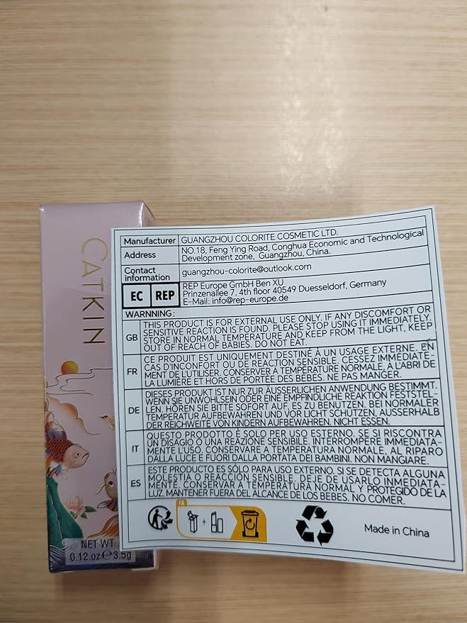 CATKIN Tinted Lip Balm Glitter Lip Stain Ultra Hydrating Lip Moistrurizer Chapstick with Vitamin E Nourishing For Cracked & Dry Lips 0.12 oz C15 Destiny - Wine Red