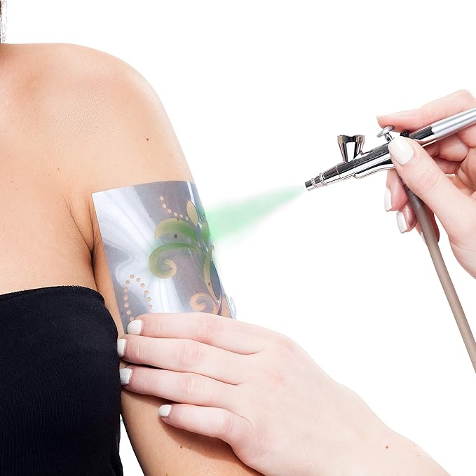 8-Ounce Green Temporary Airbrush Tattoo Body Art Paint Alcohol Based