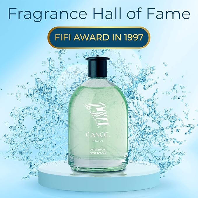 CANOE Aftershave Splash for Men by DANA (4 fl oz) Essence of an Adventurous Lifestyle, Classic Sport Scent