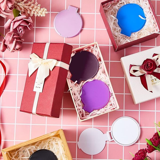 Jetec 80 Pieces Compact Mirrors Bulk Small Folding Round Mirror Vintage Portable Pocket Makeup Travel Gifts for Women Party Favors Daily Use