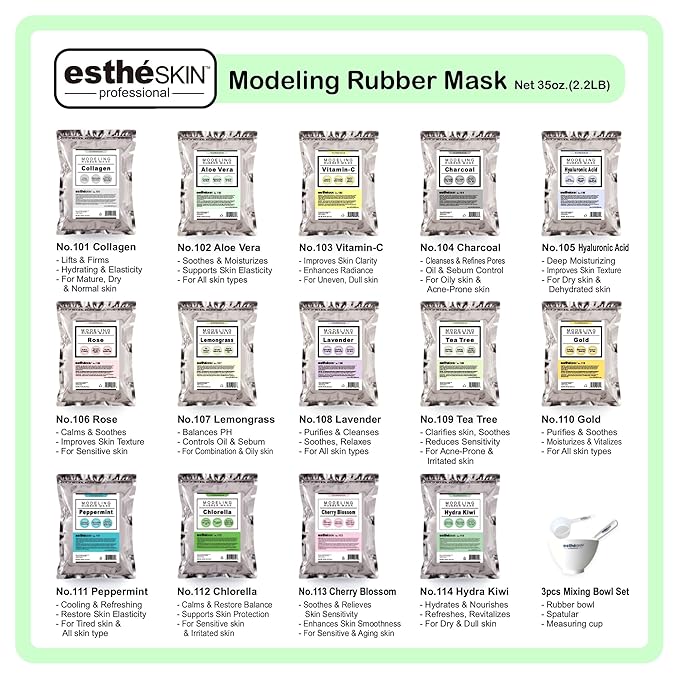 No.110 Gold Modeling Mask Powder for Professional Facial Treatment, 35 Oz. (1 pack)