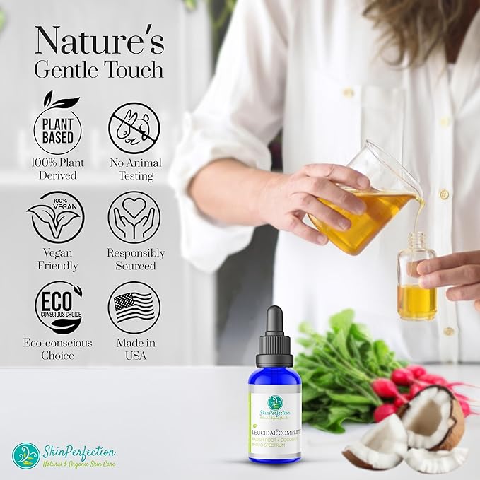 Skin Perfection Leucidal Liquid Complete - Alternative Preservative for Lotion Making with Radish Root Liquid & Coconut Extract - Leucidal Complete Preservative for Cosmetics & Skincare Products 0.5oz