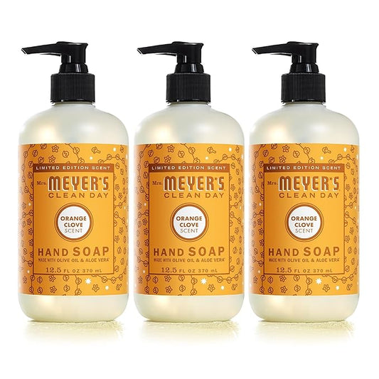 MRS. MEYER'S CLEAN DAY Liquid Hand Soap - Orange Clove, 12.50-Ounce (Pack of 3)
