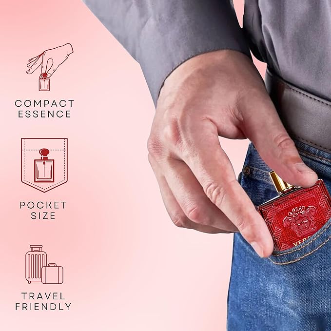 Versace Eros Flame Perfume for Men Mini EDP Splash 0.17 Ounce
