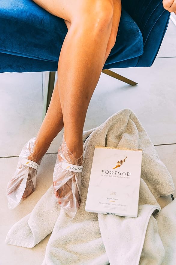 FootGod Exfoliating Foot Peel: Reveal Baby Smooth Feet, Moisturizing Aloe Gently Helps Peel Dead Skin, Eliminate Calluses with Luxury Skincare Technology