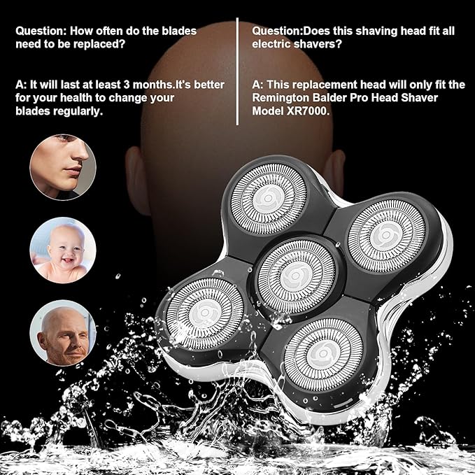 Pro Head Shaver Replacement Blades Compatible with Remington Balder Pro Head Shaver Model XR7000,Precision Electric Shaving for Bald Men. (1pack)