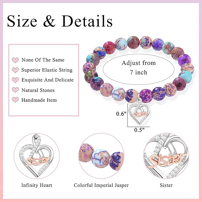 Sister Birthday Gifts, Mothers Day Christmas Birthday Gifts for Sister Set of 7