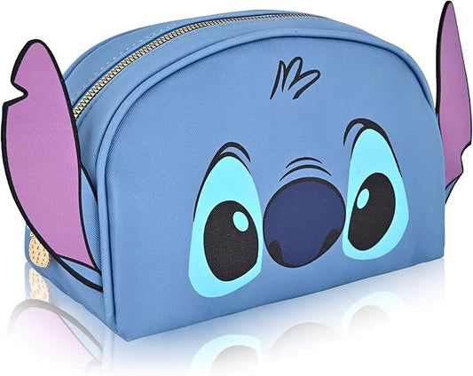 Fast Forward Disney Stitch Makeup Bag for Women | Lilo and Stitch PU Leather Travel Toiletry Bag for Women | Make Up Travel Bag Cosmetic Bag Makeup Pouch