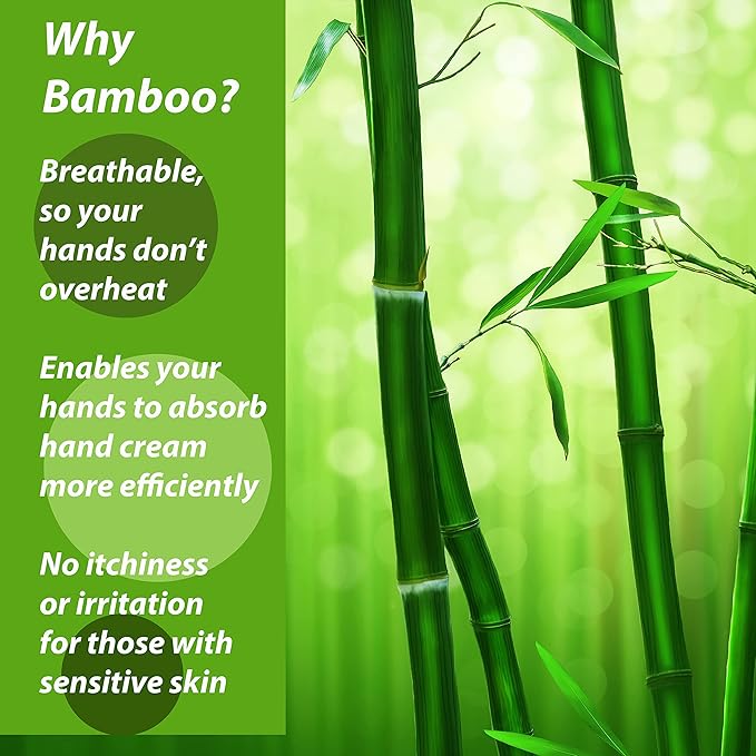 Bamboo Gloves for Eczema, Kids Age 8-10, Dry Hands, Moisturizing Gloves for Children Overnight, 3 Pairs