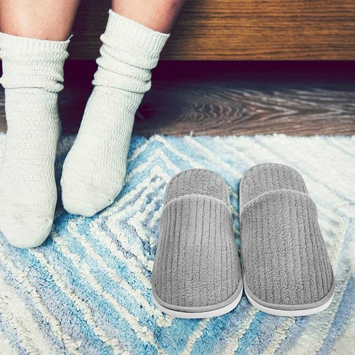 SATINIOR 18 Pairs Disposable Slippers for Guest Bulk Soft Washable House Women Men Slippers Pack for Hotel Spa Travel