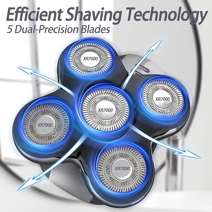 3Pack Blade Pro Replacement Head Compatible with Remington Balder Pro XR7000, 5 Dual Track Shaver Heads for a Smooth and Close Shave with No-Irritation.(Pack of 3)