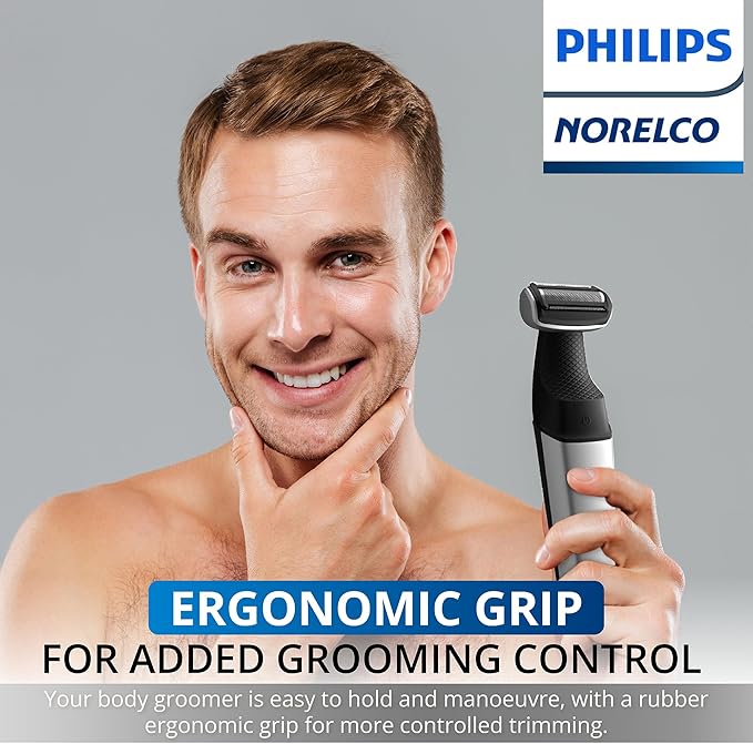 Philips Norelco Body Groomer Series 5000 Body Shaver, Body Hair Trimmer for Men, Showerproof Manscaping Groin Trimmer for Men