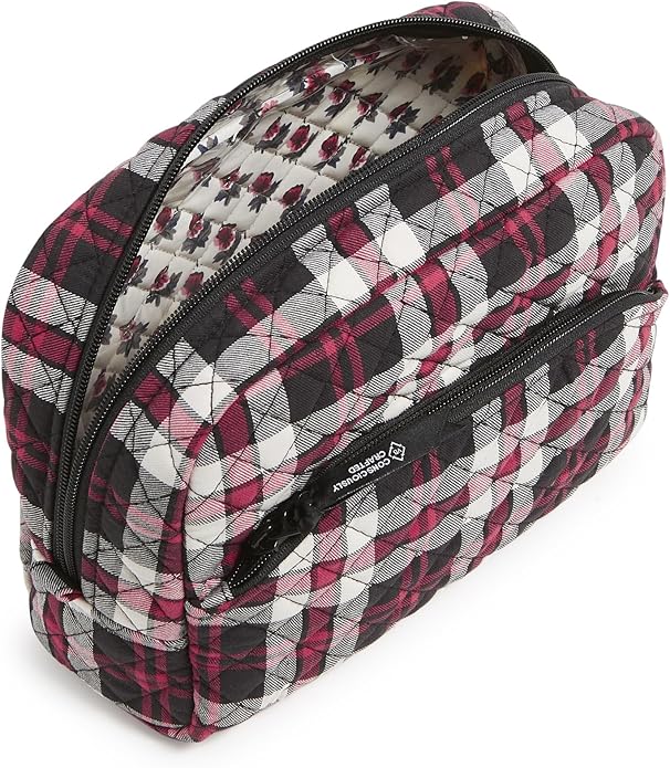 Vera Bradley Women's Cotton Large Cosmetic Makeup Organizer Bag