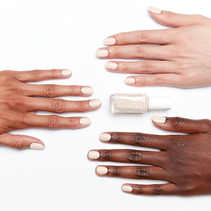 Essie expressie, Quick-Dry Nail Polish, 8-Free Vegan, Eggshell White, Daily Grind, 0.33 fl oz