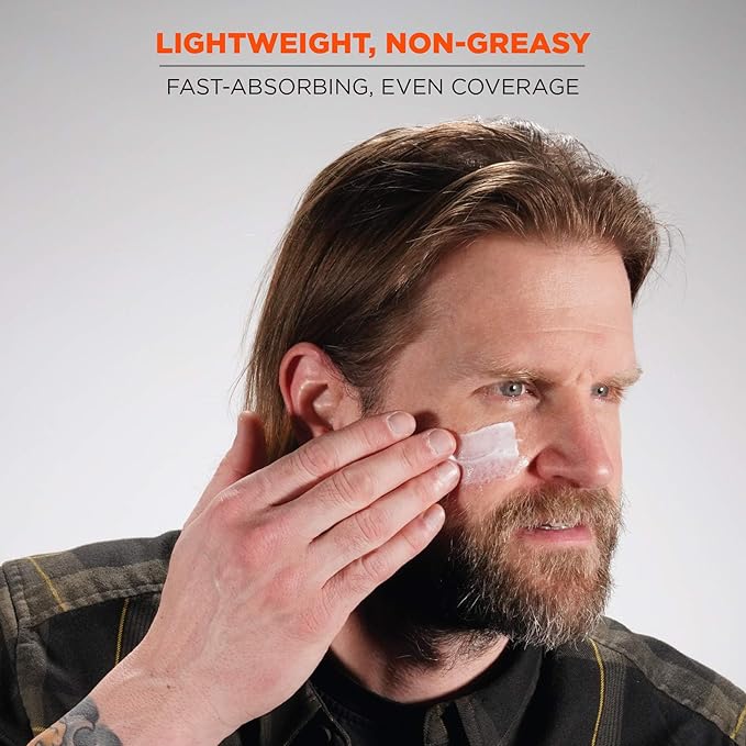 Ergodyne KREW’D 6355 Sunscreen Lotion, Broad Spectrum SPF 50, Water Resistant, 32 oz, White