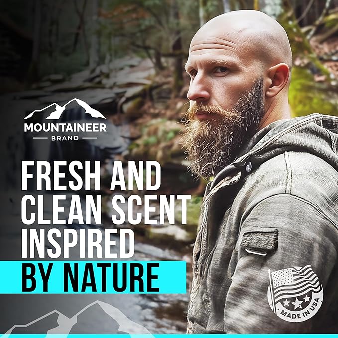 Mountaineer Brand Natural Moisturiser with Fresh & Natural Scent | Bald Head Care for Men | Non-Greasy Scalp and Face Balm | Made in West Virginia | Protect | 2 Pack | 2oz