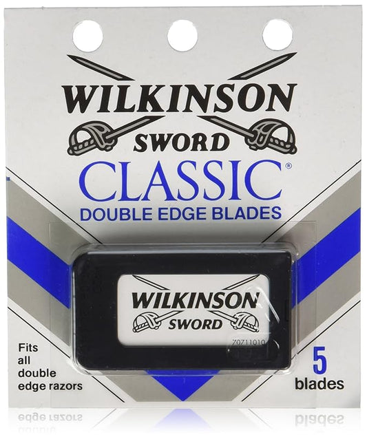 Wilkinson Sword Classic Stainless Steel Double Edge Razor Blades 5 Count (Pack of 20)