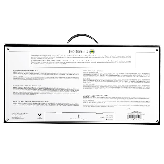 Black Radiance Cross Colours 10-Piece Makeup Set, Bold 90s-Inspired Collection with Vivid Eyeshadows, Lip Colors & Face Essentials, Buildable Coverage, Perfect for Gifting or Collecting