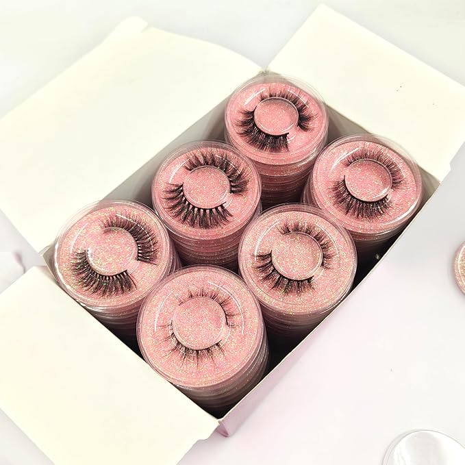 Wholesale Fales Eyelashes, Mink Lashes Thick 5D Volume Natural Fake Lashes Pack(10 Pairs)