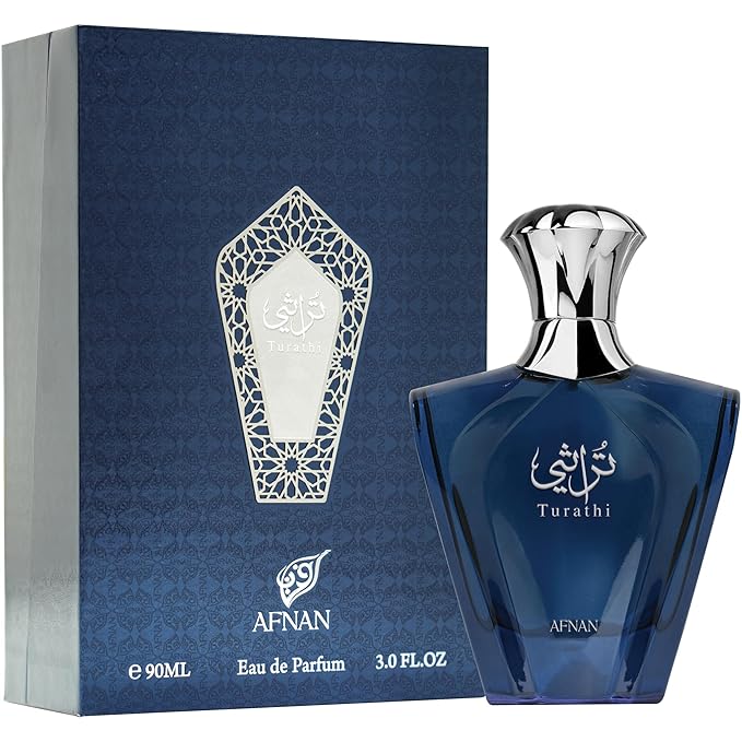 Afnan Turathi Blue Eau de Parfum Spray for Men, 3.0 Fl. Oz