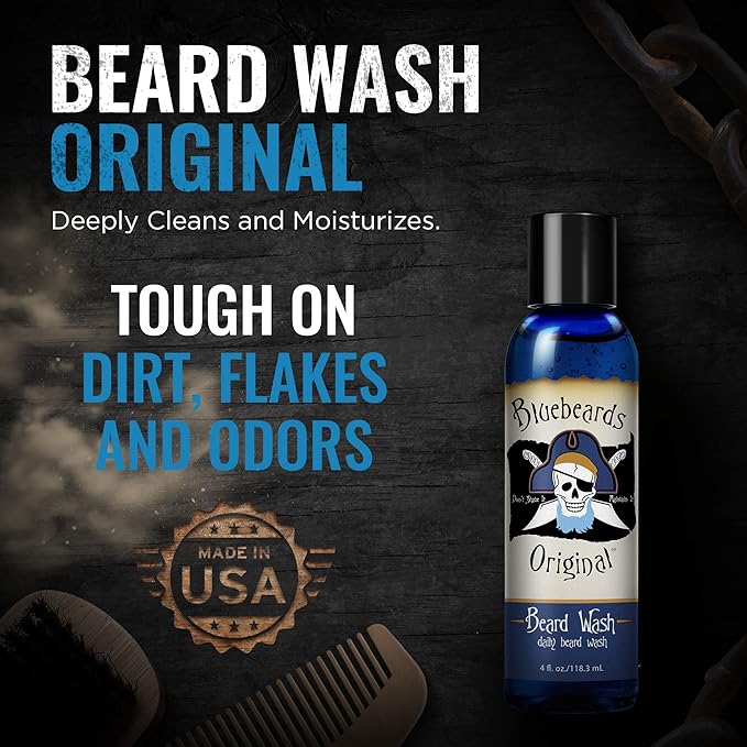 Beard Wash for Men, 4 oz. - Natural Beard Wash and Beard Moisturizer, Infused with Aloe & Lime - Deeply Cleans, Softens, and Conditions Your Beard and Skin Underneath - Made in USA