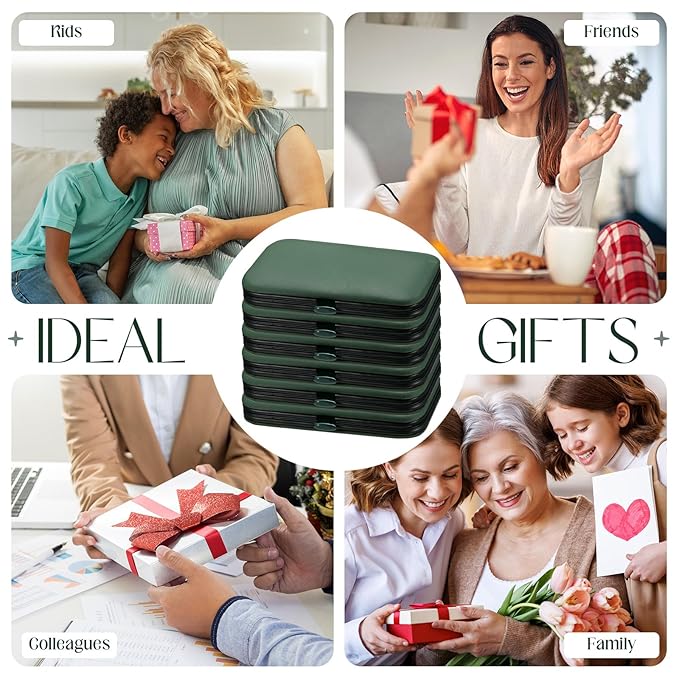 Geosar 12 Sets Manicure Set Nail Clippers Pedicure Kit 8 in 1 Stainless Steel Professional Grooming Kits Nail Care Tools with Travel Case for Men Women(Green)