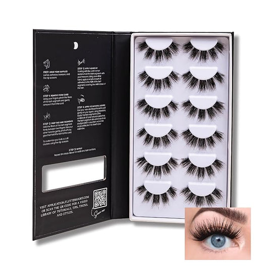 FlutterHabit Weightless Collection, DIY lash Extensions [1 month], Lash Clusters for Women, Salon Quality At Home Eyelash Extension Kit, Dramatic False Lashes (Dramatic), No Lash Glue Included
