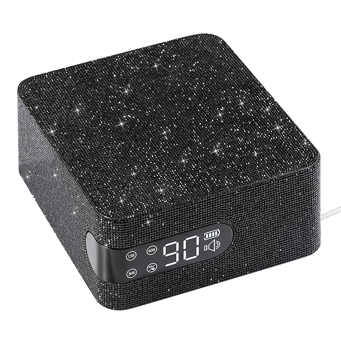 UV LED 96W Nail Lamp Professional Salon Nail Dryer Sparkly Gel Polish Light with 4 Timer Setting Quick Dry Curing Lamp with LCD Display Touch Screen Auto Sensor Home Black Diamond Rhinestone