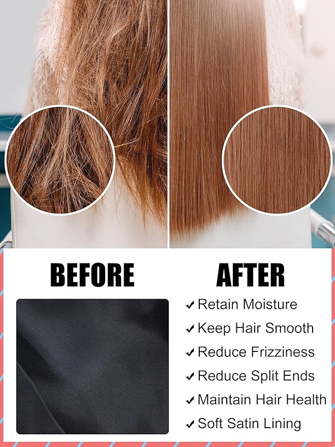 6 Pcs Satin Lined Scrub Caps Women Nurse Surgical Hat with Buttons Ponytail Working Adjustable Pouch Tie Back