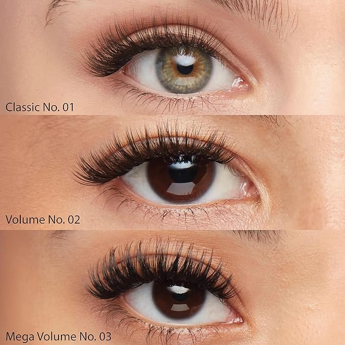 Pro Lash Professionally Styled - Soft and Comfortable Eyelash | Natural Look Eyelashes with ProLock Adhesive System - Lasts up to 10 Days | 3 Sets - Mega Volume No. 3