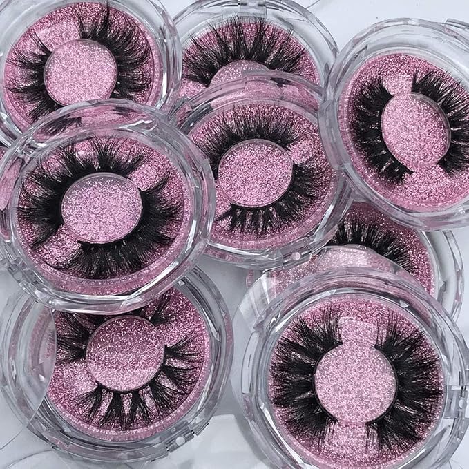 Mink Eyelashes Long Fluffy 3D Mink Lashes Pack Naturl Look 10 Styles 18mm 16mm 20mm 22mm 100% Siberian Long Full Mink Fur Eyelashes