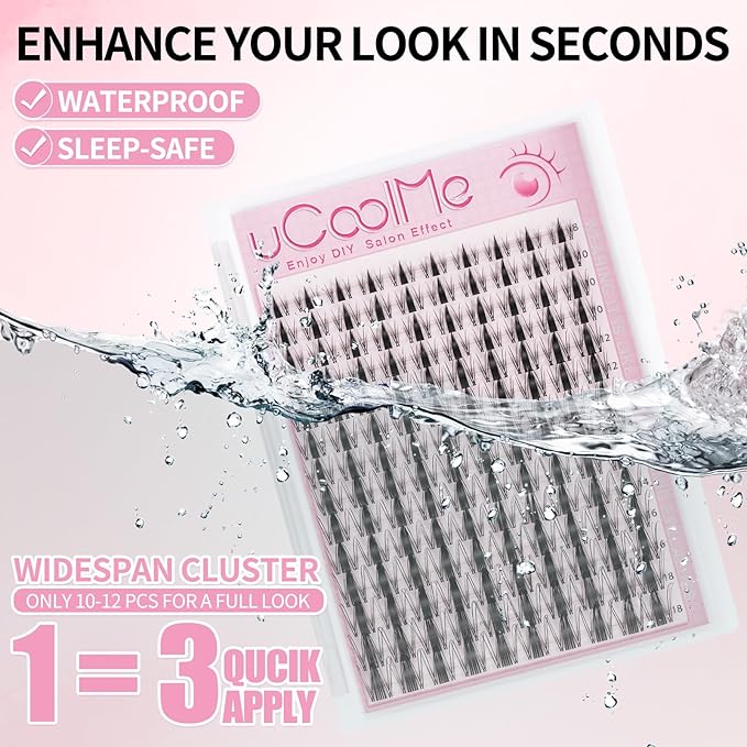 Fairy Lash Clusters Kit 8-18mm Manga Eyelash Clusters C Curl - WideSpan DIY Eyelash Extensions Kit Wet-Look Spiky Anime Lashes Individual Fake Eyelashes Clusters Kit Ultra-Thin Invisible Lash Band