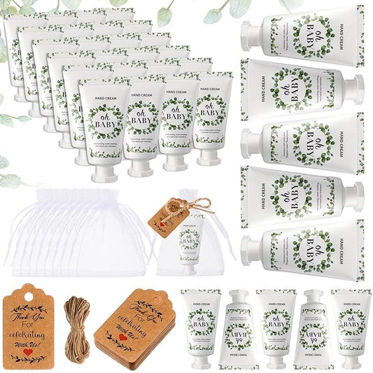 48 Sets Baby Shower Hand Cream Party Favors for Guests Gift Bulk Travel Size Hand Lotion Set for Baby Shower Wedding Christmas(Baby)