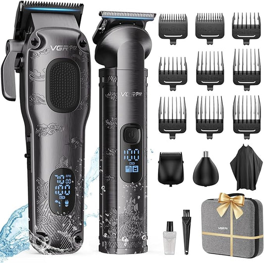 Hair Clippers for Men Professional, Cordless Hair Clippers for Hair Cutting, Mens Clippers and Trimmers Set, Electric Hair Trimmer for Men with Package Box