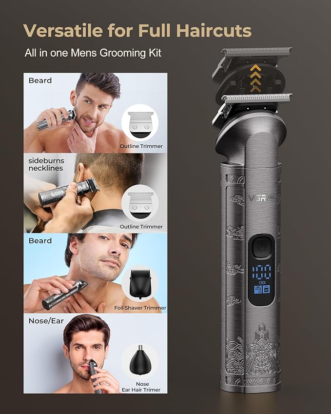 Hair Clippers for Men Professional, Cordless Hair Clippers for Hair Cutting, Mens Clippers and Trimmers Set, Electric Hair Trimmer for Men with Package Box
