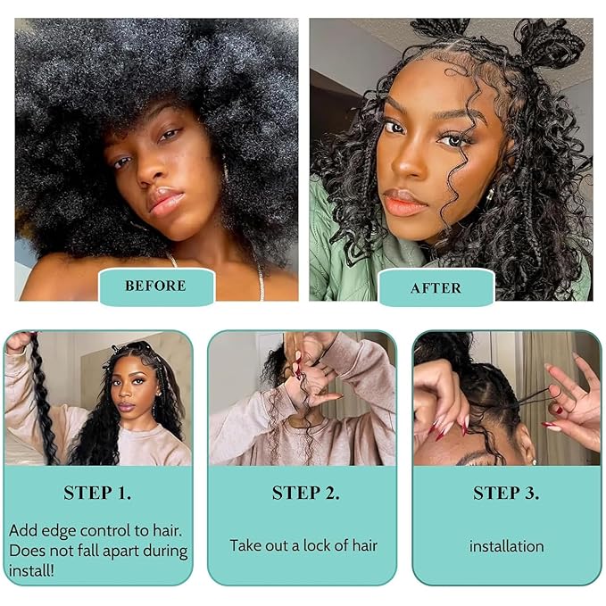 Human Braiding Hair for Boho Braids Deep Water Wave Bulk Human Hair 110g 24 Inch Curly Wave for Boho Braids Extensions No Weft 12A Wet and Wavy 2 Bundles/Pack Natural Color