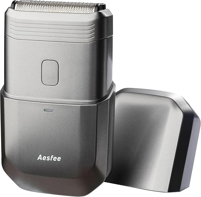 Compact Travel Electric Foil Shavers for Men Face - Portable Electric Razors for Mens Bald Head Body Waterproof Wet/Dry - Dual-Action Blades for Close Shaving - USB-C Rechargeable