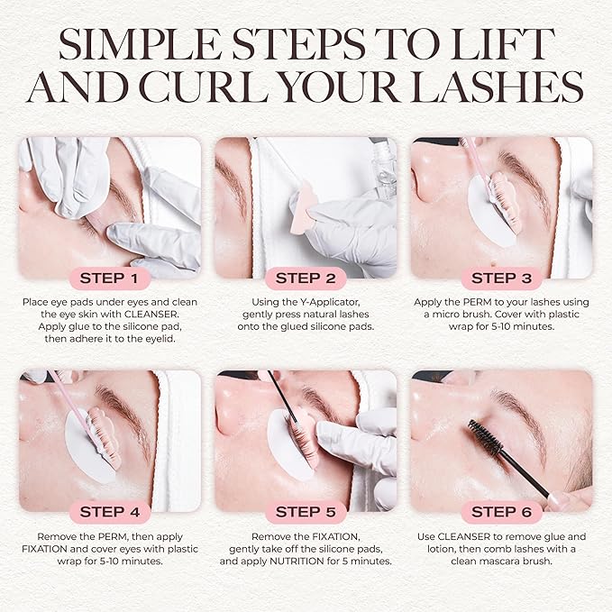 LASHVIEW Lash Lift Kit, Eyelash Perm Kit, Professional Eyelash Curling Lash Extension Set,Lash Curling, Semi-Permanent Curling Perming Wave Suitable For Salon