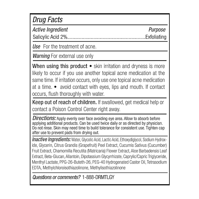 tingl Face & Body Exfoliator Pads – FSA/HSA Eligible Skin Care with Glycolic Acid, Lactic Acid & Salicylic Acid – Face Exfoliator & Toner Pads for Acne Treatment, Pore Minimizer & Blackhead Remover