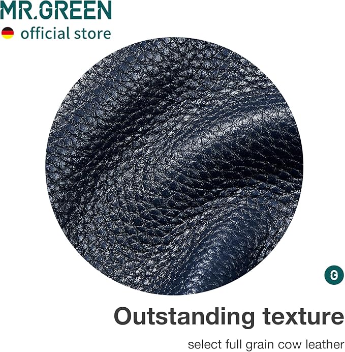 MR.GREEN Innate Luxury Manicure Set Surgical Grade Scissors Stainless nail clipper Kit full grain cow leather package Pedicure (9 in 1 Manicure Set)