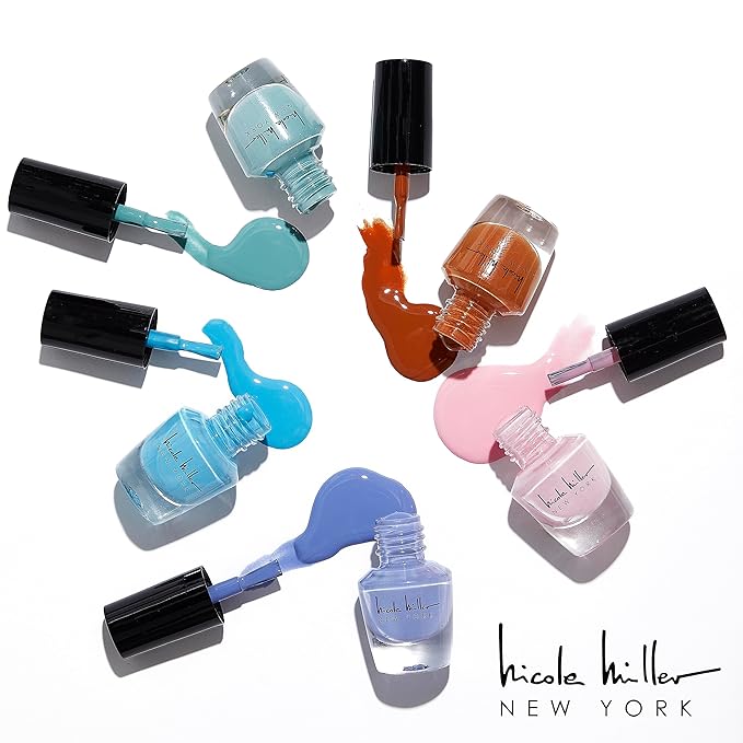 Nicole Miller Mini Nail Polish Set – Glossy, Vibrant Colors for Fingernails & Toenails, Spring and Summer