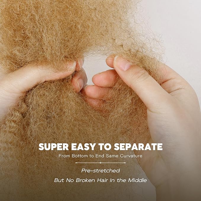 BLL Afro Kinkys Bulk Human Hair-100% Human Hair for Mini Twist Braiding Dreadlock Loc Extensions Afro Kinky Curly Hair Bulk Black Color (27#, 14 Inch (Pack Of 1))