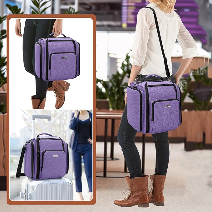 BAFASO Large Travel Toiletry Bag with 4 Removable Pouches, Multifunctional Makeup Bag Hair Bag for Toiletry and Makeup Supplies, Purple