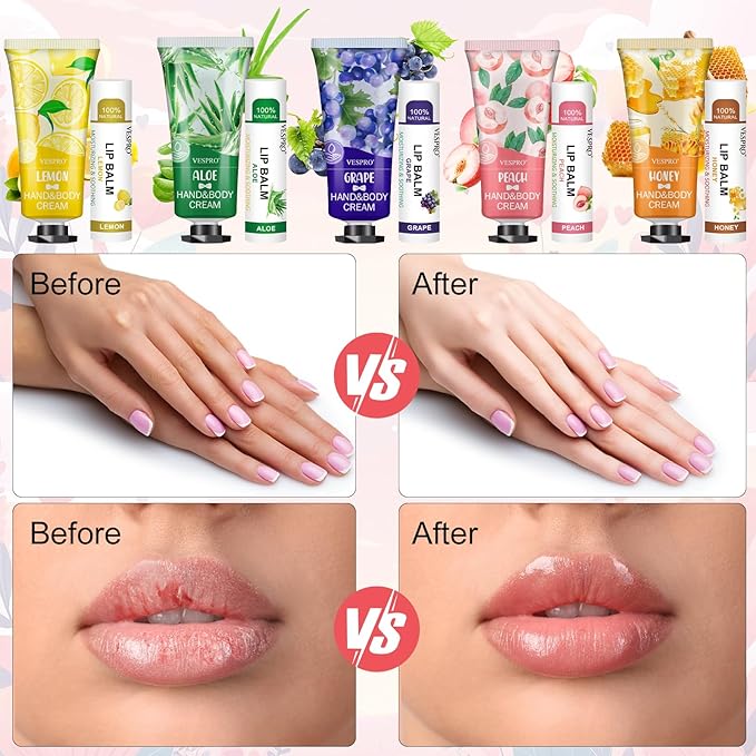 80 Sets Bulk Hand Cream and Bulk Lip Balm Gifts, Mothers Day Gifts, Baby Shower Party Favors and Bridal Shower Gifts for Guests with Thank You Card Organza Bags, Teacher Appreciation Gifts for Women