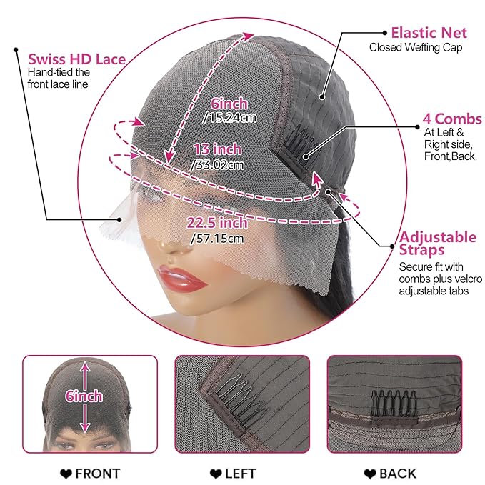 28 Inch 13x6 Lace Front Wigs Human Hair Pre Plucked 200 Density Body Wave HD Lace Front Wigs Human Hair Body Wave Frontal Glueless Wigs Human Hair with Baby Hair