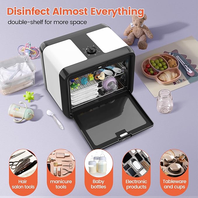 UV Sanitizer Cabinet Professional Disinfection Box 8L Capacity for Salon Tools, Manicure Set, Smartphones and Home Use