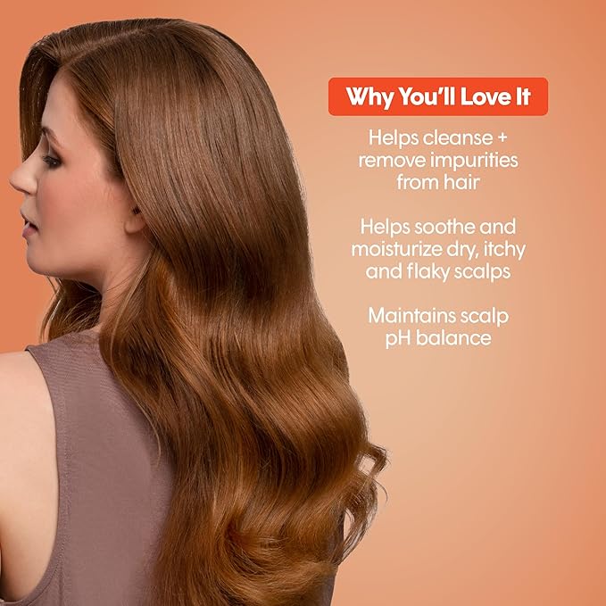 dpHUE ACV Soothing Shampoo, 8.5 oz - Sulfate Free Dry Scalp Shampoo For Color Treated Hair With Apple Cider Vinegar, Ginger Root, Lavender and Aloe