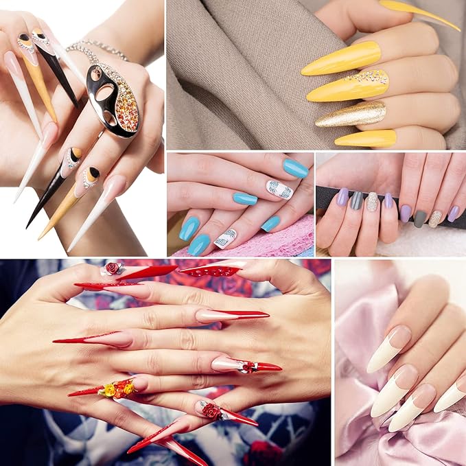 Acrylic Nail Kit for Beginners, Professional Nail Acrylic Powder Set with Acrylic Nail Brush Set, Large Capacity 10 Color Acrylic Powder Set Nail Extension Form (acrylic nail kit)