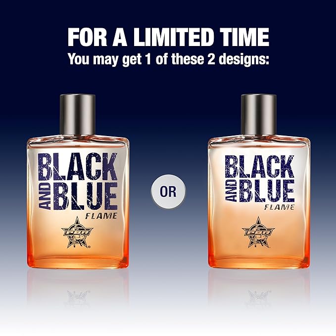 Tru Western PBR Black and Blue Flame Men's Cologne, 3.4 fl oz (100 ml) - Sporty, Clean, Fresh