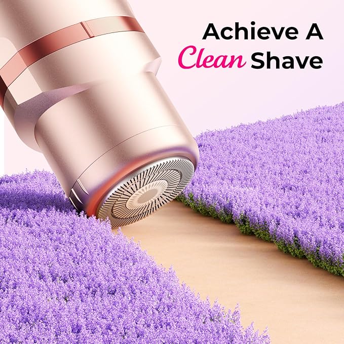 Bikini Trimmer for Women Pubic Hair: 2 in 1 Eletctric Razors for Women - Rechargeable Eletctric Shaver - IPX7 Waterproof Bikini Trimmer for Underarm Leg Arm Body (Rose Gold)